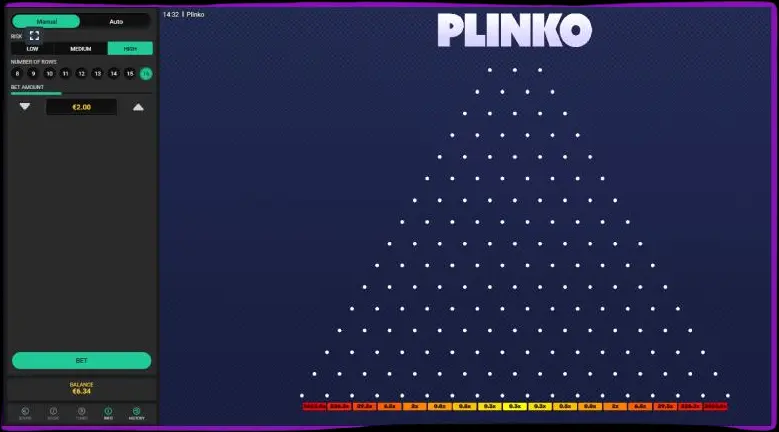 Betsoft'tan Plinko